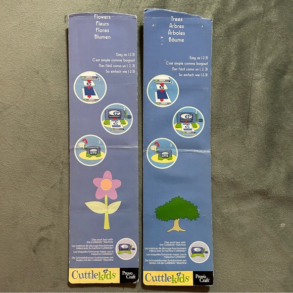 Lot of 2 Cuttlekid cutting dies (flowers, trees) - Picture 2 of 2